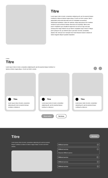 Wireframes — Structure